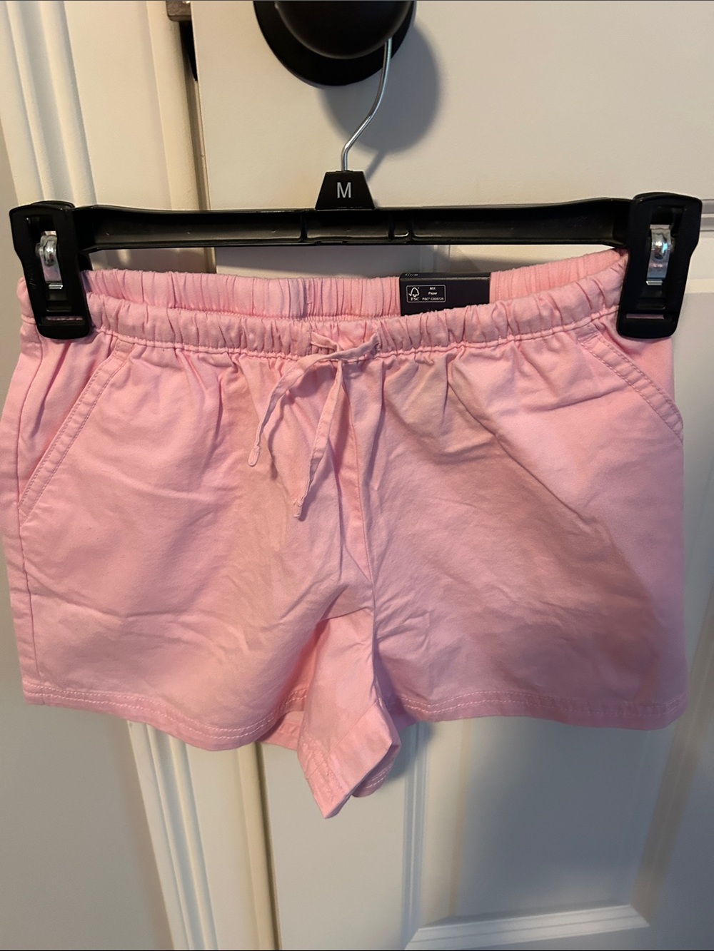 Girls Gap pull on drawstring waist pink shorts new with tags